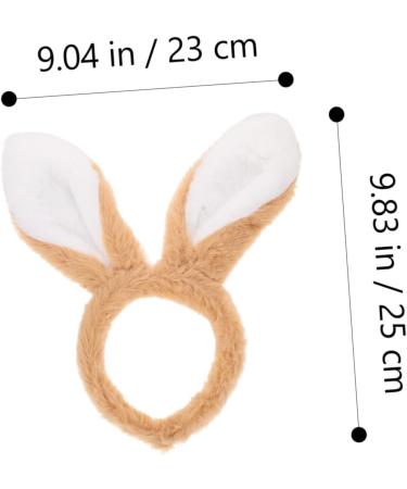 AOKWAWALIY Rabbit Ears Headband Rabbit Headbands for Women Bunny Ear Headband Bunny Ear Hair Decoration Cartoon Plush Headband Headbands Hair Bands Rabbit Ears Costume Bunny Ears Adult 25.00X23.00X2.30CM Khaki - Buy Online on GoSupps.com