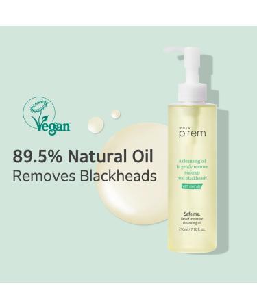 MAKE P:REM Safe Me Cleansing Oil - Deep Pore Makeup Remover for Oily Skin | Gentle Blackhead Remover | Korean Skincare - 210ml - Buy Online on GoSupps.com
