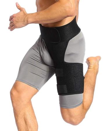HURRISE Groin Compression Wrap - Adjustable Hip & Thigh Support Brace for Sciatica Relief | Pain Relief for Men & Women - Buy Online on GoSupps.com