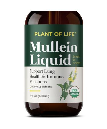 Mullein Extract Liqid by Plant of Life | Respiratory Support Lungs Clear Airways Breathe | Vegan | 2oz/ 60mL'