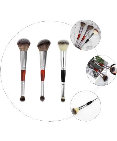 Housoutil 3pcs Double-ended Makeup Brush Eyeshadow Highlighter Makeup Brush Double-head Brush Woman Cosmetic - Buy Online on GoSupps.com
