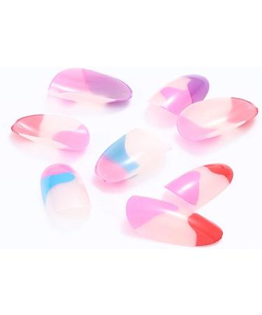 Coffin False Nails Short Fake Nails Graffiti Artificial Acrylic Press on Nails Full Cover Stick on Nails 24pcs for Women and Girls (Color : BROWN Size : 24 Count (Pack of 1)) - Buy Online on GoSupps.com