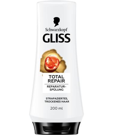 handle Gliss Total Repair Conditioner 2 x 200 ml hair conditioner repairs dry damaged hair nourishing rinse for up to 90 less hair breakage 200 ml 2er Pack - Buy Online on GoSupps.com