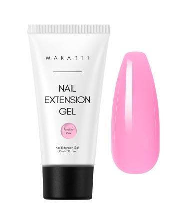 Makartt Poly Nail Gel 50ML Soft Pink Builder for Nail Extension Strengthener 3D Trendy Nail Art Design Manicure Home DIY Salon - Fondant Pink