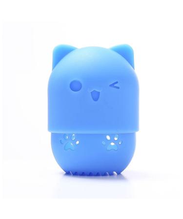 Makeup Sponge Portable Sponge Puff Drying Cleaner Stand Box Soft Silicone Foundation Makeup Brush Sponge Cleaning Tool Cosmetic Puff Holder Makeup Sponge Holder(9)