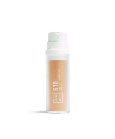 3INA MAKEUP - 3-in-1 Foundation 610 - Light Yellow - Medium to High Coverage Foundation - Primer and Concealer - 12-Hour Wear - SPF 15 - Natural Matte Finish - Vegan - Cruelty Free