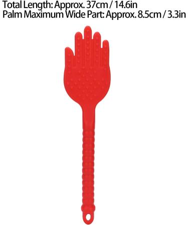 Manual Back Massage Device | Silicone Scratch Stick & Acupuncture Massager for Pain Relief - Red - Buy Online on GoSupps.com