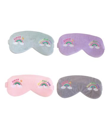 Hemoton 4pcs Rainbow Eye Mask Eye for Sleeping Blackout Wired Head Wraps Blindfolds Facial Headband Hair Ties Eye Patches for Adults Eye Shade for Girls Sleeping Eye Mask
