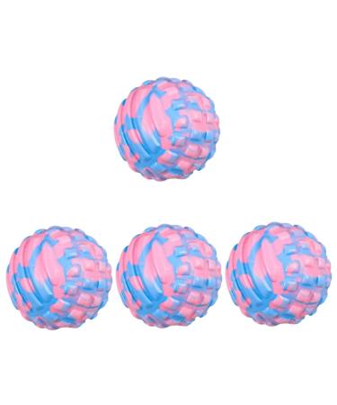 Garneck 4 piece of fitness massage ball Exercise massage ball Massage ball for the lower back Massage ball for shoulder tension Yoga massage ball Massage balls Rolling ball Eva neck myofascial 7x7cmx4pcs colored.