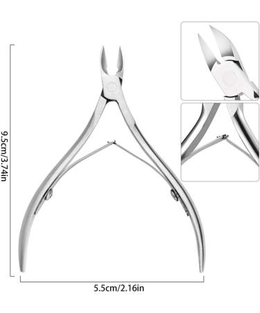 Cuticle Nipper and Pusher Dead Skin Remover Set Stainless Steel Cuticle Pusher Trimmer Clipper Nail Manicure Tool - Buy Online on GoSupps.com