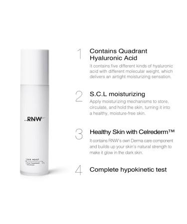 RNW DER. Moist Hyal Treatment Emulsion 4.2 fl.oz - Hydrating Hyaluronic Acid Emulsion for Sensitive Skin | Paraben Free Korean Skincare - Buy Online on GoSupps.com