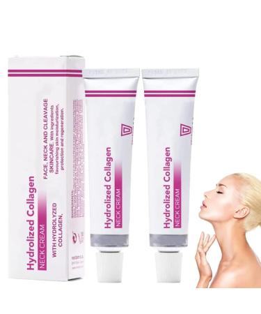 CIEVOO 2Pcs Spain NECKPON Hydrolyzed Collagen Neck Cream Firming Hydrolyzed Neck Cream Hydrolyzed Collagen for Aging Skin Smooth and Youthful Neck Care Cream Neck Care Cream