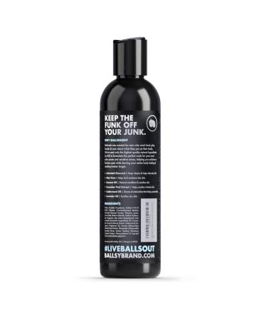 Ballsy Ballwash Arctic Ice Charcoal Body Wash for Men - Natural Soap with Coconut Oil and Aloe Vera - Moisturizing Shower Gel - 8 fl oz - Buy Online on GoSupps.com