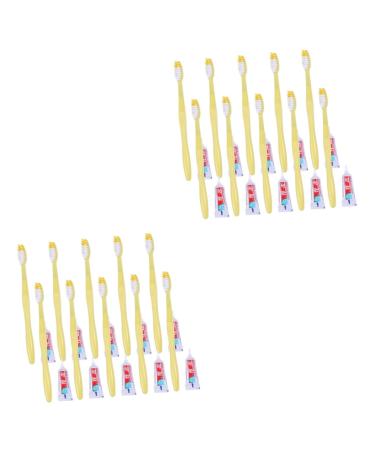 Tovinanna 20 STK toothbrush and toothpaste kit for hotels toothbrush with soft bristle toothbrush racing dental hygiene Mini travel toothbrush.