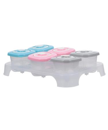 1 Set 6pcs Food Supplement Box Microwave Crisper Snack Containers Timing Case Food Bottle re-usable 17X8.2cm Assorted Color