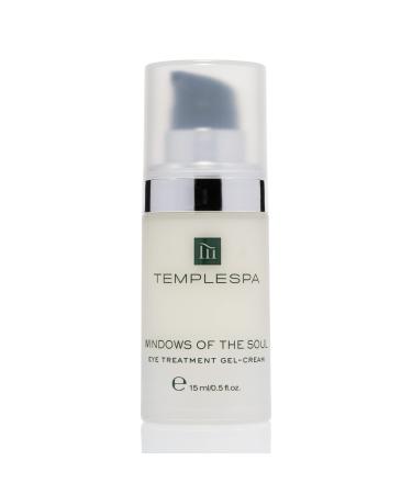 TEMPLESPA | WINDOWS OF THE SOUL | Hydrating Lightweight Eye Treatment Gel-Cream to Refresh Tired Eyes  Soothe  Tighten & Tone the Eye Area  Natural Ingredients  Cruelty-Free  Vegan  0.5 fl.oz.