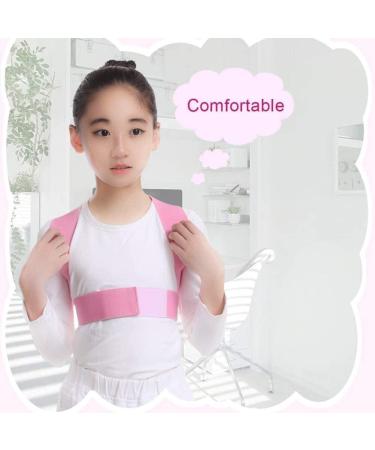 Shoulder & Lumbar Support Belt Breathable Posture Corrector for Kids Comfortable Back Adjustable Correction Belt for Better Posture Pink Medium(Pink) - Buy Online on GoSupps.com