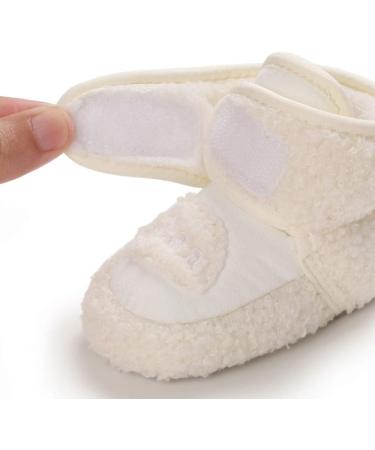 MASOCIO Baby Sheep Booties | Soft Sole Infant Warm Boots 6-12 Months White - Buy Online on GoSupps.com