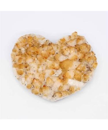 1pc 70mm-80mm Natural Rough Citrine Cluster Heart with Shiny - Buy Online on GoSupps.com
