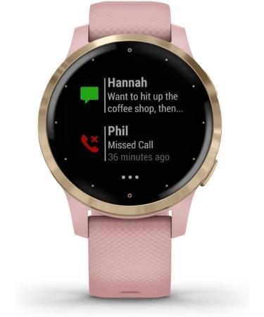 Garmin V voactive 4S Renewed Smartwatch | GPS, Music, Body Energy Monitoring | Light Gold/Light Pink Band - 40mm - Buy Online on GoSupps.com