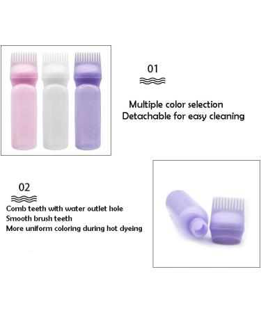 GDYS Hair Washing Bottle Hair Baking Oil Hot Dye Bottle with a Graduated Scale 3-Color Hair Dyeing and Baking Oil Bottle Washable hair dye bottle (Pink) - Buy Online on GoSupps.com