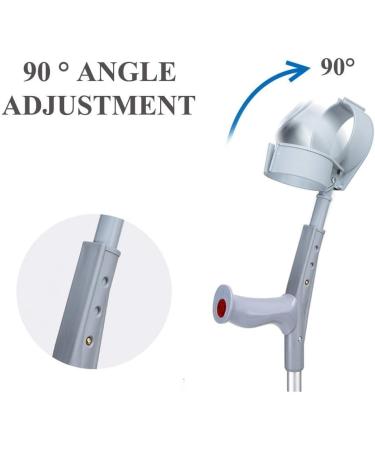 Non-Slip Adult Forearm Crutch(Pair) Height Adjustable Arm Cuff Crutch Lightweight Aluminum Alloy Portable Elbow Walker Interesting Selfless dedication - Buy Online on GoSupps.com
