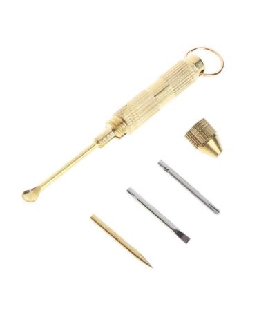 BBSJ 4 in 1 Multifunctional Ear Spoon Earpick Wax Remover Key Chain Screwdriver Tools