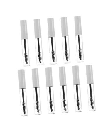 DRESSOOS 11pcs Eyelash Tube Lip Gloss Wand Tube Refill Mascara Tubes Refillable Mascara Tube White Plastic