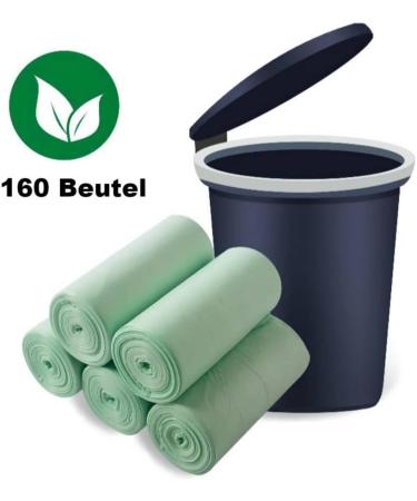 160 Organic Waste Bags 20L | Aurmoo Bio Sacks for Kitchen & Office | Eco-Friendly Green Garbage Bags (50x53cm) - Buy Online on GoSupps.com