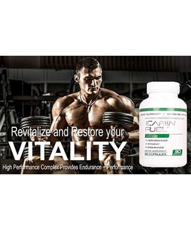 Icariin Fuel - Horny Goat Weed Supplement - Boost Stamina & Energy - 20% Icariins - 90 Caps - Made in USA - Buy Online on GoSupps.com