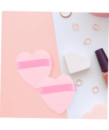 FRCOLOR 50pcs Heart Shaped Makeup Puffs - Double-Sided Powder Applicators for Setting & Contouring | Perfect for Foundation & Face Makeup | Pink - Buy Online on GoSupps.com