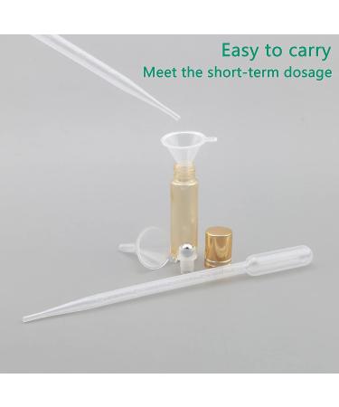 Rowiz 10pcs Essential Oils Roll on Bottles 10ml Refillable Empty Glass Rollerball Bottles with Golden Cap Perfect for Homemade Perfume Fragrance Aromatherapy Oils Pearly Golden - Buy Online on GoSupps.com