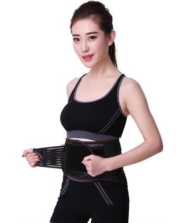 Adjustable Breathable Back Bandage & Waist Support | Mesh Lumbar Decompression Belt for Men & Women - Removable Upholstery Wicking & Comfort (Size M Black) - Buy Online on GoSupps.com