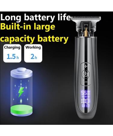 USB Rechargeable Hair Clippers - KM-129 Bald Head Trimmer with LCD Display & Ceramic Blade | Cordless Hair Cutter for Precision Shaving - Buy Online on GoSupps.com