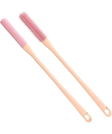 Silicone Toe Brush Toe Nail Scrubber Brush - Toe Brush For Shower With Long Handle Foot Scrubber In Shower Deep Cleaning For Elderly Seniors Pink - Buy Online on GoSupps.com