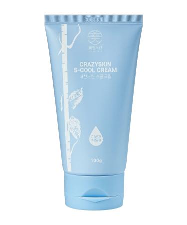 CRAZY SKIN S-Cool Hydrating Facial Cream 3.53Oz (100g) Birch Juice Intensive Repairing Daily Moisturizing Korean Face Skincare for Sensitive Skin