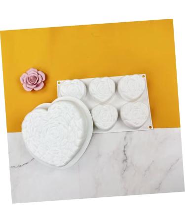 HOMSFOU Love Rose Mold Butter Molds Cake Stencils Love Heart Mini Ice Cube Trays Candy Molds Silicone Molds for Candles Pallets Heart Silicone Molds Multipurpose 3D Flower Model Silica Gel - Buy Online on GoSupps.com