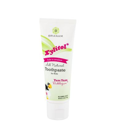 Oral Health Xylitol Toothpaste for Kids Yum Yum Bubblegum 4.2 oz (Pack of 2).