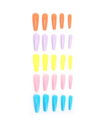 Colorful ABS Fake Nail Tips - Easy to Trim & Perfect for Home Use | International Shipping Available - Buy Online on GoSupps.com