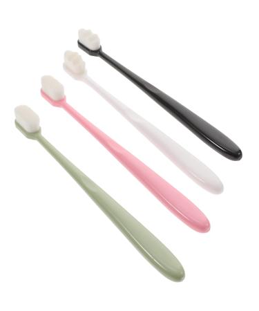 Beaupretty 4 piece of soft toothbrush brevi toothbrush extra soft natural bristles super soft bristle toothbrush with soft bristles for adult children's toothbrushes pp round tube travel 1 piece (1 Pack)