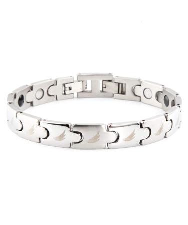TRINITIX 3 in 1 magnetic bracelet Wings silver S/M or L/XL magnetic jewelry Magnetix Energy Sport Collection TRX # 8066 19.0 centimeters