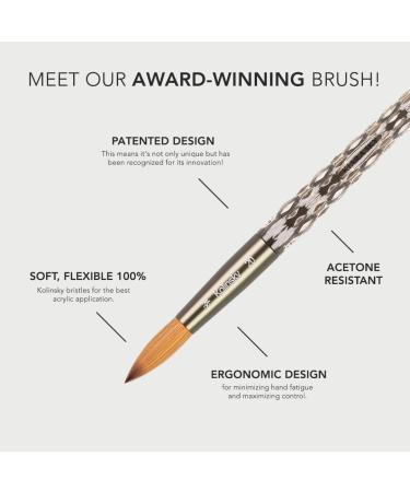 KIARA SKY Black Crystal Acrylic Nail Brush - Professional Kolinsky Nail Cleaner Tool for Women - 100% Handcrafted Long Lasting Nail Brush for Flawless Nails - Buy Online on GoSupps.com