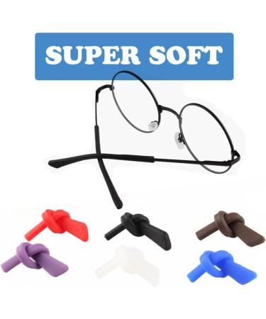 8 Pairs of Anti-Slip Silicone Covers - Slipproof Glasses Hinge Repair Accessories for Metal Thin Sunglasses - Black - Buy Online on GoSupps.com