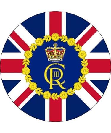 King Charles III May 2023 Coronation Edible Icing 7.5" Round Cake Topper Decoration D3 - Buy Online on GoSupps.com