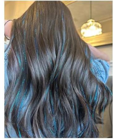 Sparkly Gold Hair Tinsel Extensions - Holographic 250 Strands for Women & Girls | Lake Blue - Buy Online on GoSupps.com