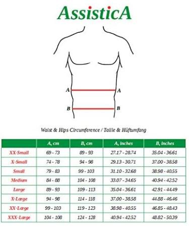 Buy Assistica Back Warmers & Kidney Belts - XX-Large Thermal Heat Strap for Men & Women | International Shipping Available - Buy Online on GoSupps.com