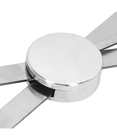 Adjustable Stainless Steel Compass Eyebrow Ruler for Precise Makeup Measurement (Silver) - Buy Online on GoSupps.com