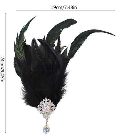 amangul 2in1 Women Feather Rhinestones Hair Hoop&Hairpin Halloween Cosplay Hairband Medieval Style Feather Shape Headbands(B) - Buy Online on GoSupps.com