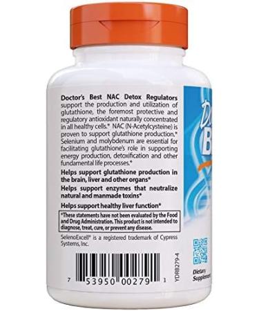 Doctor's Best NAC Detox Regulators - 60 CT | Powerful Antioxidant Formula - Buy Online on GoSupps.com
