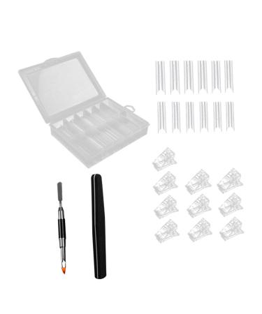 MAGICLULU 1 Set Nail Set Manicure Tool Diy Manicure Kit Nail Painting Kit Manicure Grinding Strip Salon Nail Art Tool Nail Gel Long Fake Nails Nail Polish Double Head White Plastic